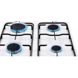 KEMPER - Plaque de cuisson gaz portable 4 feux - 4650 W - blanc laqué :  : Cuisine et Maison