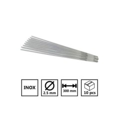 Electrode de soudure Inox 2.5x300mm Qualité 308 LSI Blister 10 pièce