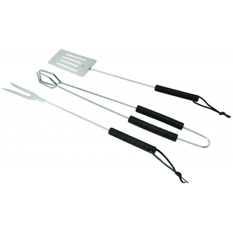 SET 3 ustensiles pour barbecue en acier inoxydable Pinces Fourchette  Spatule El Gaucho