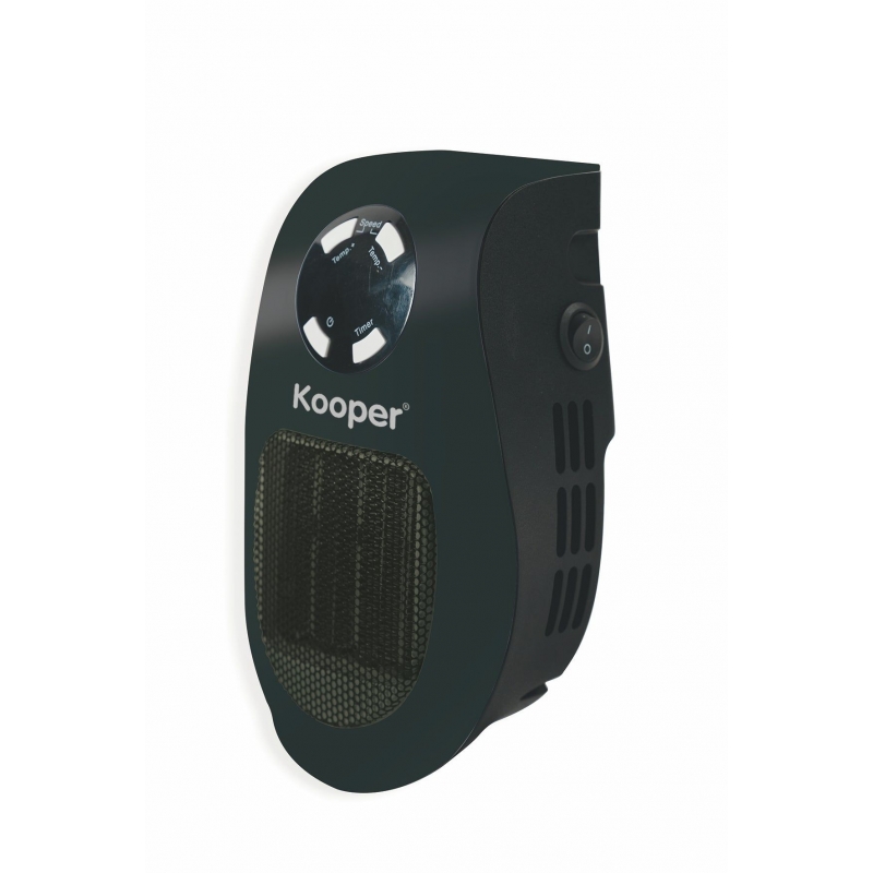 Mini Radiateur soufflant Pluggy Mini Couleur Noir 900 W, KOOPER