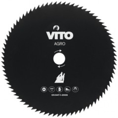 Lame de Coupe pour Débroussailleuse 80 Dents Tungstène 255 mm Alésag