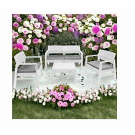Salon de jardin canapé fauteuils et table basse | Univers Du pro