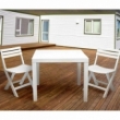 Set table et chaise de jardin blanches résistantes | Univers Du Pro