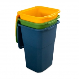 3 poubelles de tri empilables et colorées | Univers Du Pro