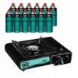 Réchaud gaz portable 2200 W + 12 Cartouches gaz butane