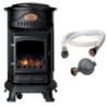 Gas Stove 34KW Matte Black Piezo Ignition Autonomy 60h Cast Iron