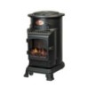Gas Stove 34KW Matte Black Piezo Ignition Autonomy 60h Cast Iron