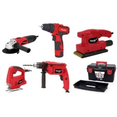 Pack 5 Outils : Visseuse Sans Fil 12V Meuleuse 500W Perceuse