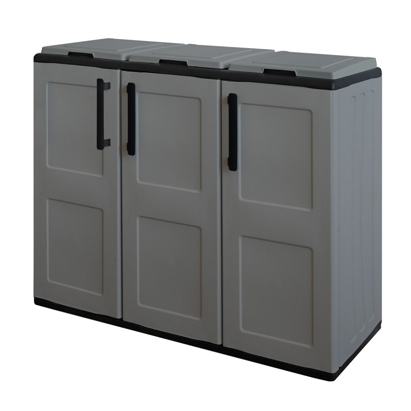 Armoire pour Tri Selectif 3 poubelles Armoire pour Tri Selectif 3 poubelles