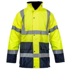 Blouson haute visibilité Jaune fluo XXL Bandes réfléchissantes Imper