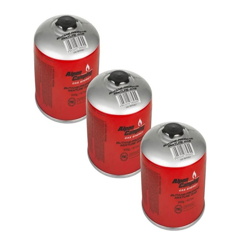 500g Gaspatroon Pack 3x voor fornuizen afschroefbare klep