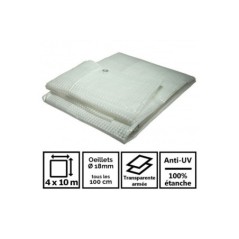 Waterdicht plastic zeil 4x10m transparant 170g/m² anti-UV