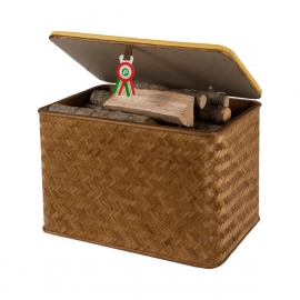 Malle en osier 90 x 52 x H62 cm