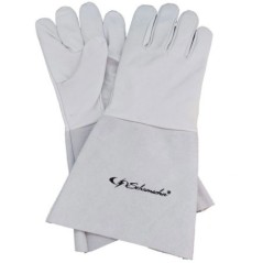 Gants de soudeur Anti-chaleur Taille 10 Manchette 15 cm Peau de chèv