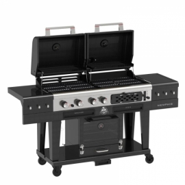 Barbecue Hybride 3-en-1 : Gaz, Charbon, Fumoir Électrique univers du pro