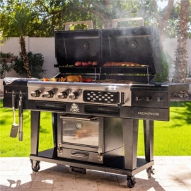 Barbecue pit boss 3-en-1 : Gaz, Charbon, Fumoir Électrique univers du pro