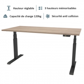 Bureau assis debout ergonomique, large choix pour particuliers et professionnels, disponible sur Univers du Pro