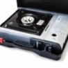 Fornello a gas 2200W Nomade Acciaio Accensione Piezo Sicurezza