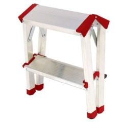 Bordestrap Kruk 2 Treden Aluminium Draagvermogen 125 kg Poten