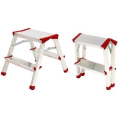 Bordestrap Kruk 2 Treden Aluminium Draagvermogen 125 kg Poten