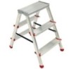 Escabeau Marche-pied Aluminium 3 marches Charge max 125 kg Pieds ant