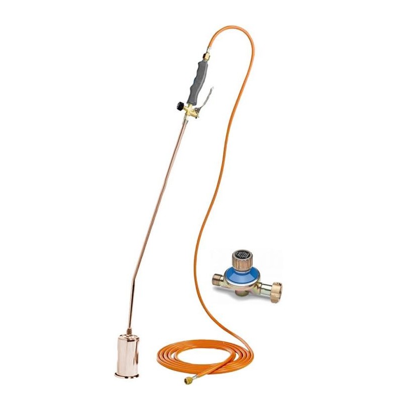 Desherbador térmico de gas con regulador 2.5 bar manguera 5m