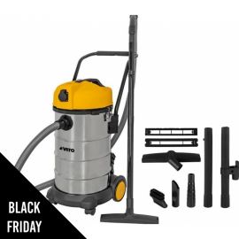 Aspirateur Eau et Poussières 1200W Cuve inox 40L Souffleur Prise intégrée 230V VITO
