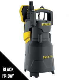 Pompe à eaux 750W Eaux usées et Claires - Pompe de relevage à Flotteur Débit 13500 l/h Elévation 8m STANLEY