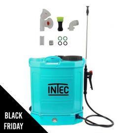 Pulvérisateur électrique 16L Batterie 8.0Ah Lance télescopique + 3 Buses Bretelles reglables Pulvérisateur Jardin INTEC