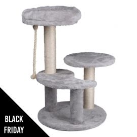 Arbre à Chat 62 cm – 3 Plateformes, Griffoir Sisal & Corde de Jeu pour Confort et Divertissement