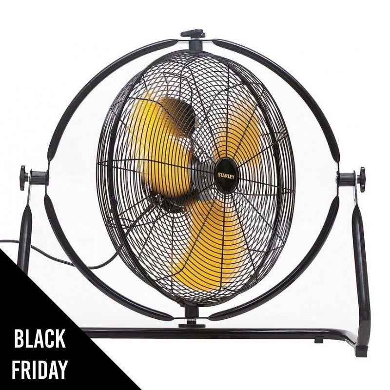 Ventilateur de sol 150W Oscillant Multi Directionnel à 360° 3 vitesses STANLEY