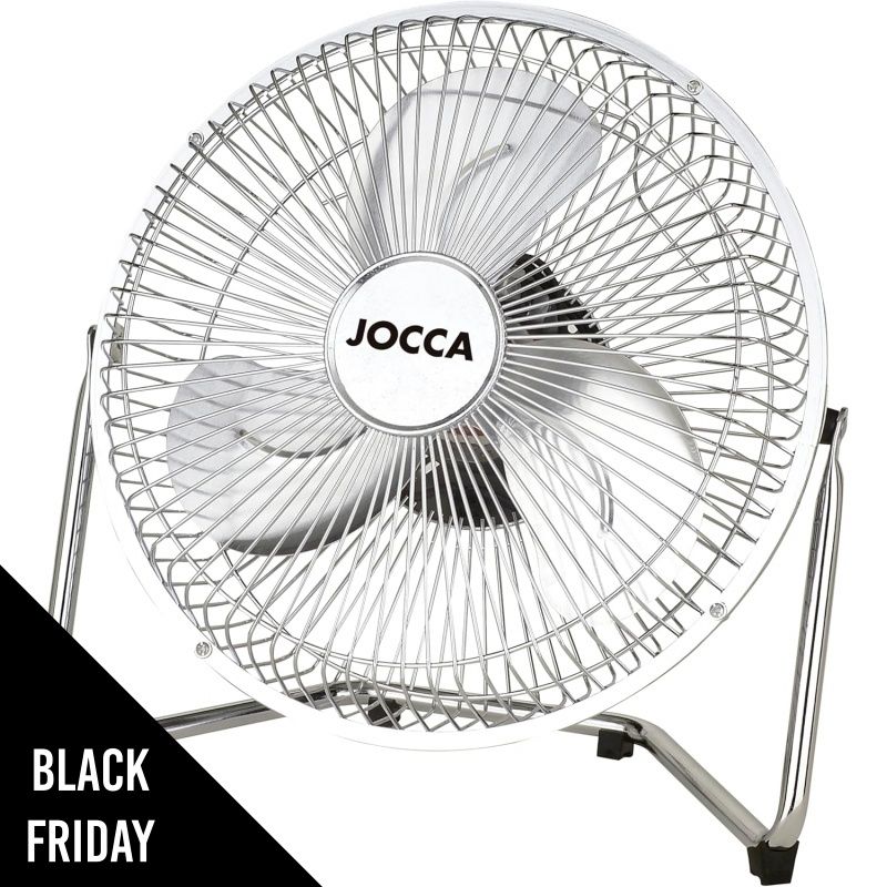 Ventilateur de Table 20W Compact Inclinable - Ventilateur portable 2 Vitesses - Débit d’Air Puissant & Faible Consommation Jocca