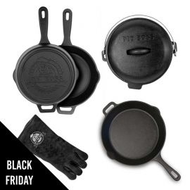 Set de 6 pièces 100% Fonte Chaleur homogène Cuisson au barbecue PIT BOSS