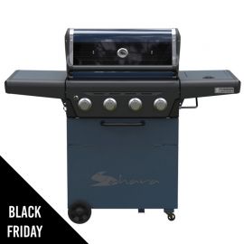 Barbecue à gaz 10 personnes Cuisson 68 x 49 cm 5 brûleurs 18,7KW Allumage électronique 400°C Garanti 10 ans SAHARA X450