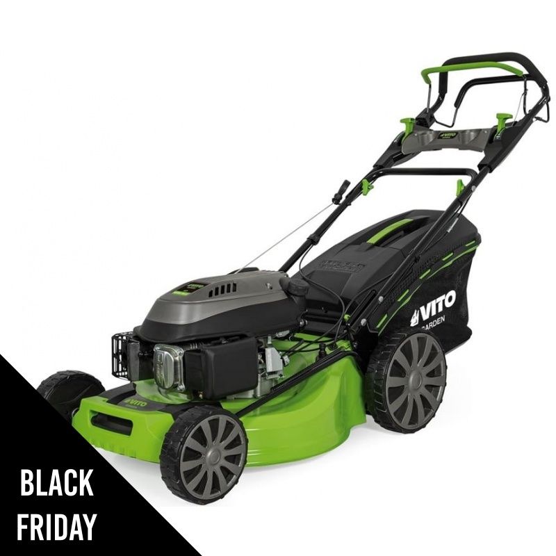 Tondeuse à gazon thermique Autotractée 6,5 CV Pelouses 2000m2 Mulching Bac 65L VITO