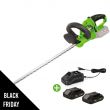 Taille Haies 20V Lame 51Cm + 2 Batteries lithium 2.0Ah + Chargeur Rapide VITO EGO LI