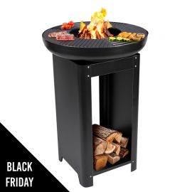 Brasero extérieur et Plancha Teppanyaki Bois ou Charbon Ø 61 x H90 cm Chauffage extérieur BBQ COLLECTION