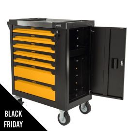 Servante d'atelier 7 tiroirs 221 Outils Porte latérale 4 Roues Chariot à outils VITO