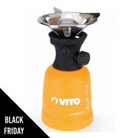 Jamais utilisé Réchaud à gaz piezo VITO Rechaud a gaz piezo Coque ABS Rechaud camping pour cartouche gaz 190g