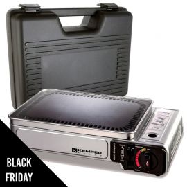 Jamais utilisé Plancha gaz portable 2300W Kemper plaque anti adhésive Valise de transport