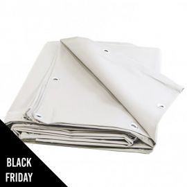 Occasion comme neuve Bache Pergola 6 x 8 m Blanche PVC 680gr