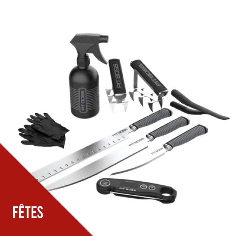 Kit pour Barbecue 18 Ustensiles - Découpe, Effilochage, Cuisson précise PIT BOSS