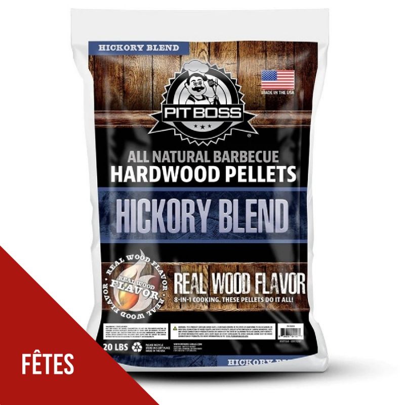 Sac de Pellets en Bois de Noyer 9 kg Granulés de Bois pour Cuisson Extérieure Barbecue Fumoir Four à pizza PIT BOSS