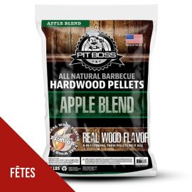 Sac de Pellets en Bois de Pommier 9 kg Granulés de Bois pour Cuisson Extérieure Barbecue Fumoir Four à pizza PIT BOSS