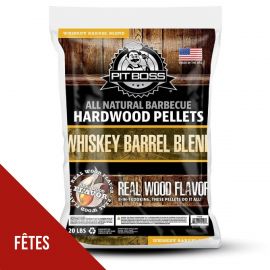 Sac de Pellets en Bois de Chêne 9 kg Granulés de Bois Whisky pour Cuisson Extérieure Barbecue Fumoir Four à pizza PIT BOSS