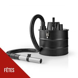 Aspirateur de cendres 18L 800 W sans sac – Filtre HEPA, Cendres chaudes et froides Idéal Cheminée, Poêle à bois& Barbecue NEDIS