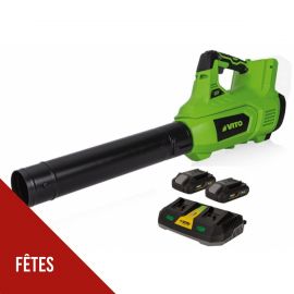 Souffleur de feuilles sans fil 40V + 2 Batteries lithium 4.0AH + Chargeur Double VITO