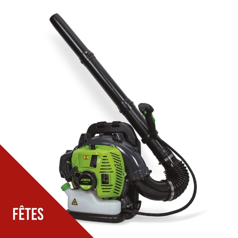 Souffleur de feuilles Thermique 2T 1.9CV 1.4KW 52Cm3 Bretelles dorsales sac à dos VITO