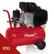 Compresseur d'air 24L 8 bar 2CV 1.5KW 115 PSI Débit d'air max : 206 L/min 19.9Kg kG ITOOLS