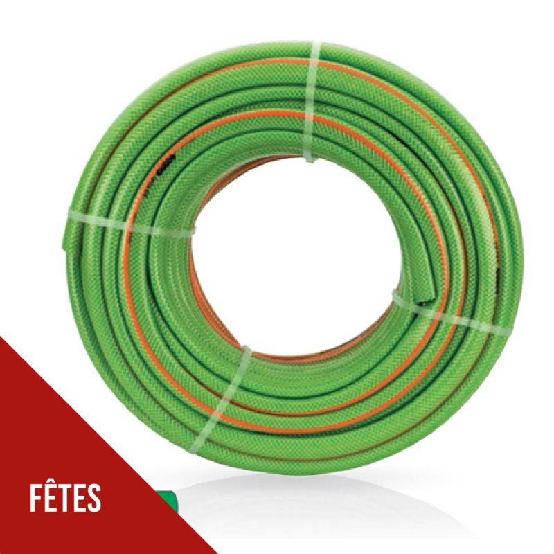 Tuyau arrosage tressé Ø 15mm 50 mètres 5/8" 20 bar Souple haute résistance VITO